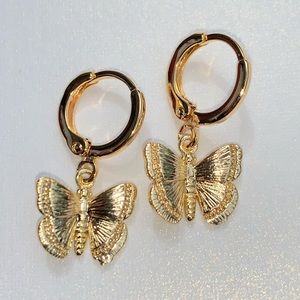 Gold Plated Butterfly Earrings 🦋 NEW handmade
